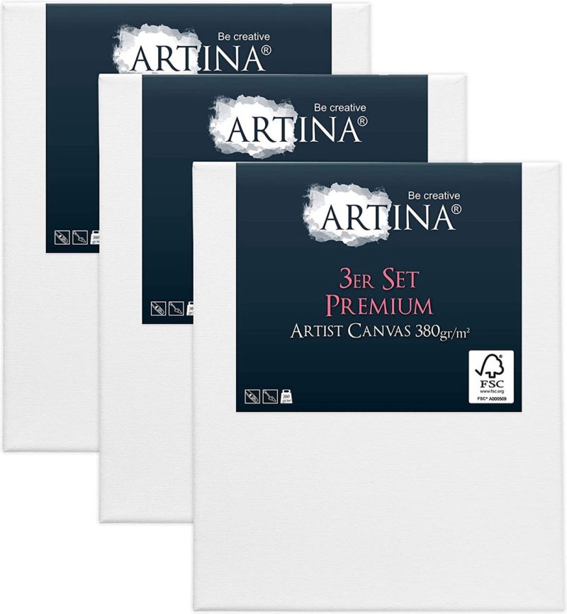 Комплект от 3 платна за рисуване 30x40 см - 380 g/m²