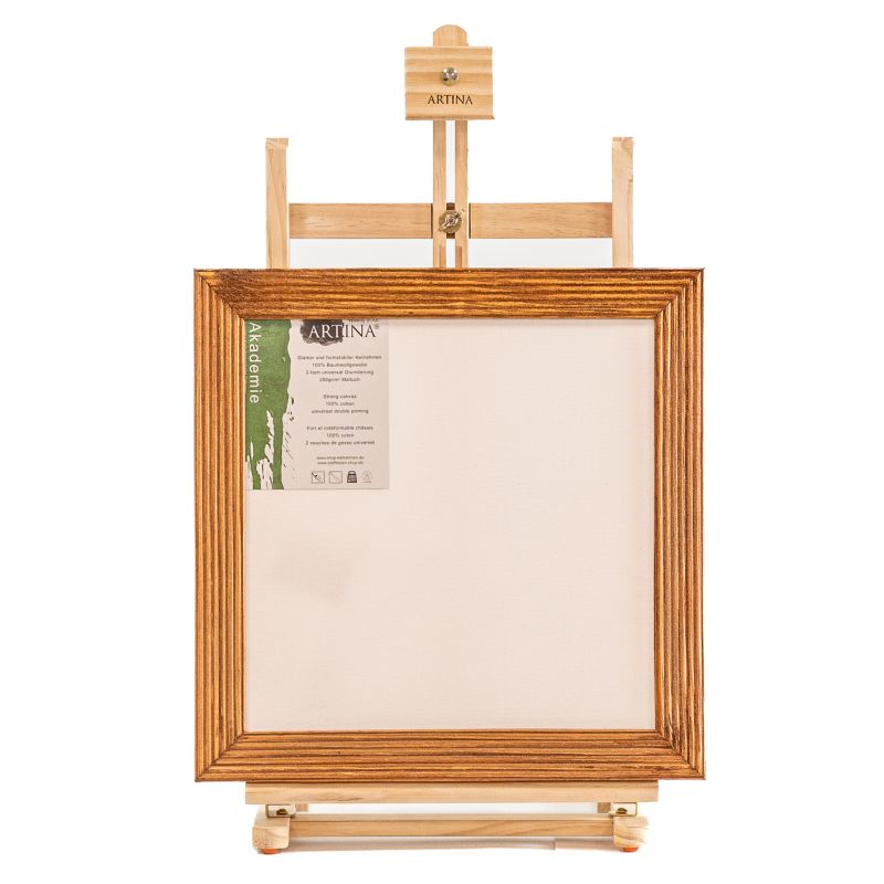 Рамка от естествена дървесина, кафява със оребрен профил - 30x30