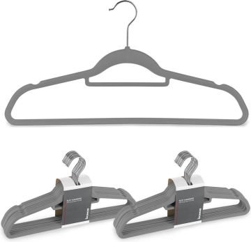 Комплект закачалки за дрехи Bomoe - 20 броя - Антрацит