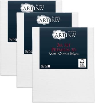 Комплект 3 броя 3D платна за рисуване Artina Premium 20x30