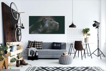 Картина пано - Черна пантера 90x45cm