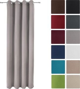 Луксозно перде Blackout с вградени халки 140х245см - Различни цветове