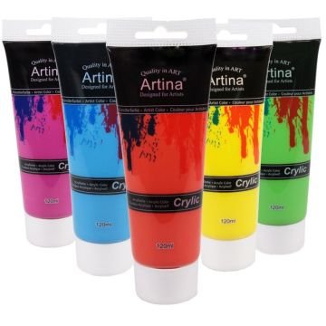 Artina Crylic  Set Акрилни бои 24 цвята х 120мл.