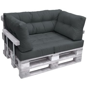 Комплект възглавници за мебел от палета ЛУКС - Тъмно сив