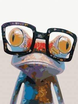 Рисуване по номера - Стилен жабок, 30х40см