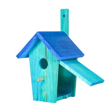 Къщичка за птички със странично отваряне 16x17x30см