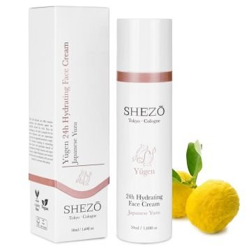 24-часов хиалуронов хидратиращ крем за лице SHEZO 50ml с витамин С и екстракт от юзу