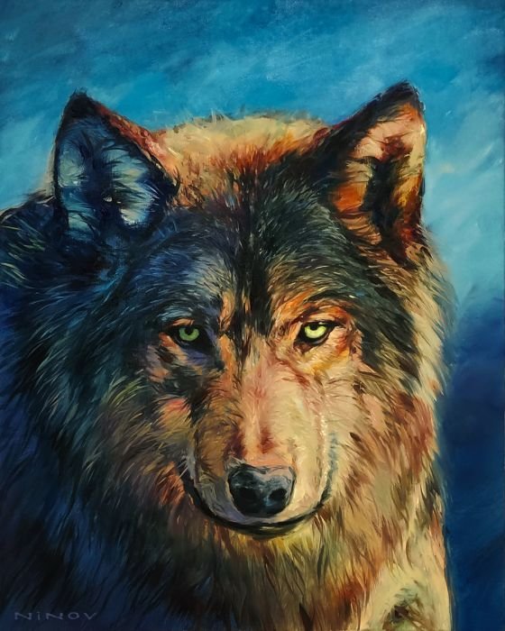 Рисуване по номера - Вълкът, 40х50см