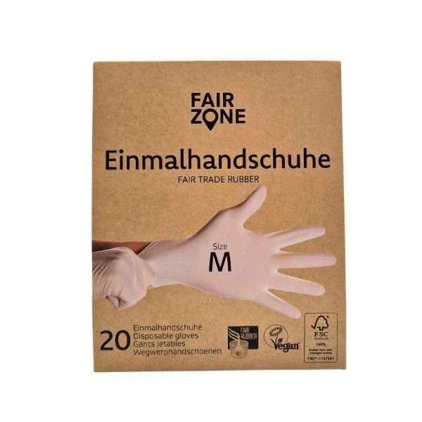 Еднократни латексови ръкавици от каучук Fair Zone Размер M 20бр