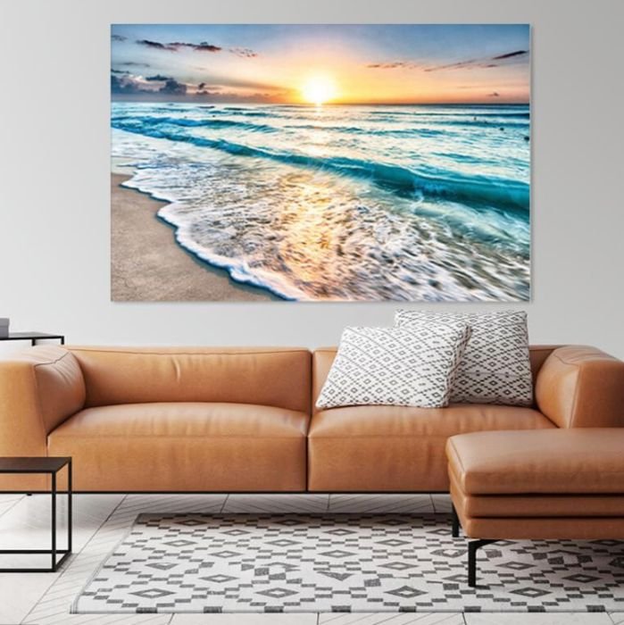 Картина пано - Залез на плажа 118x78см.