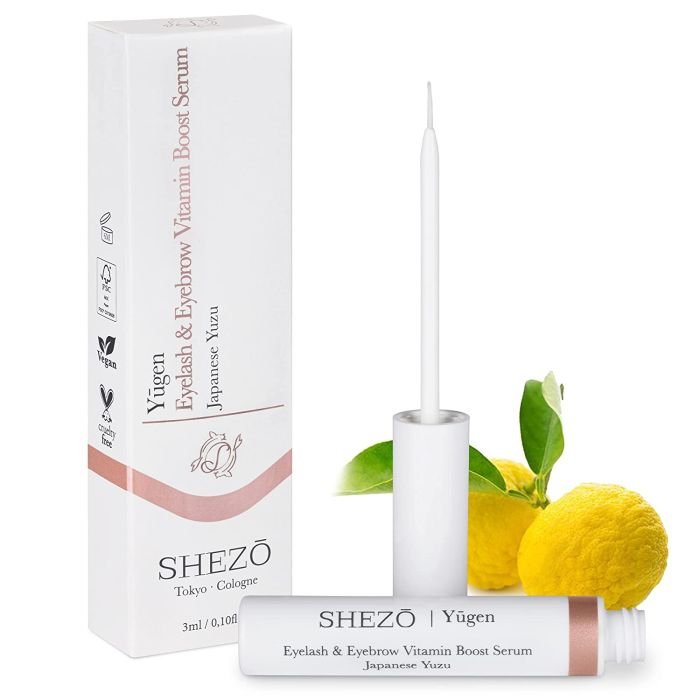 Натурален серум за мигли SHEZO 3ml, с витамин С, екстракт от юзу и хиалурон