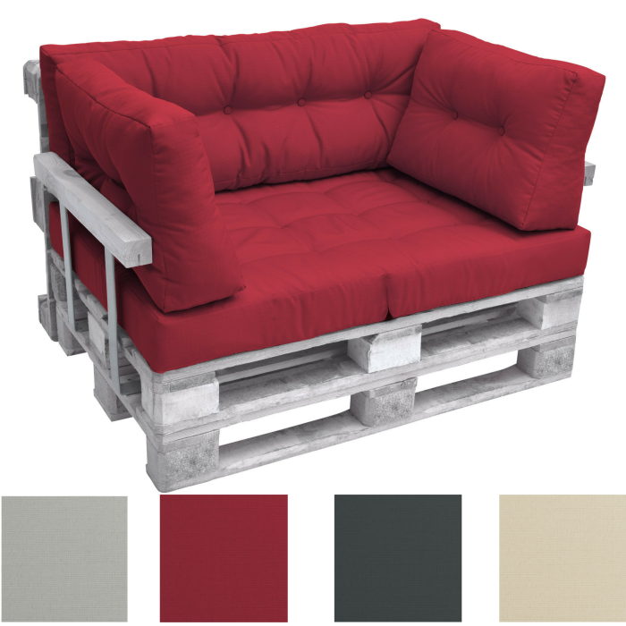 Комплект възглавници за мебел от палета ЛУКС - Червен