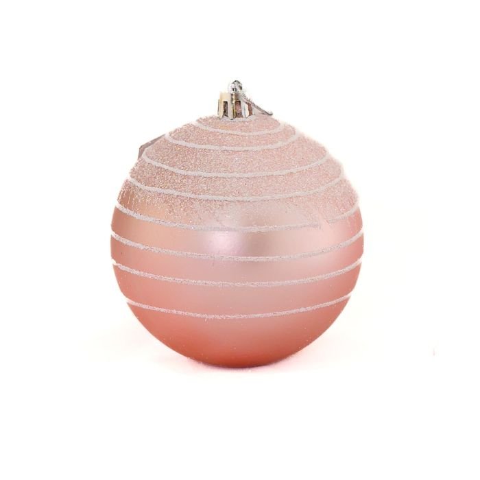 Коледна топка за декорация на елха гланц/мат, диаметър 8см, розов