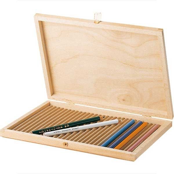 Дървена кутия за моливи